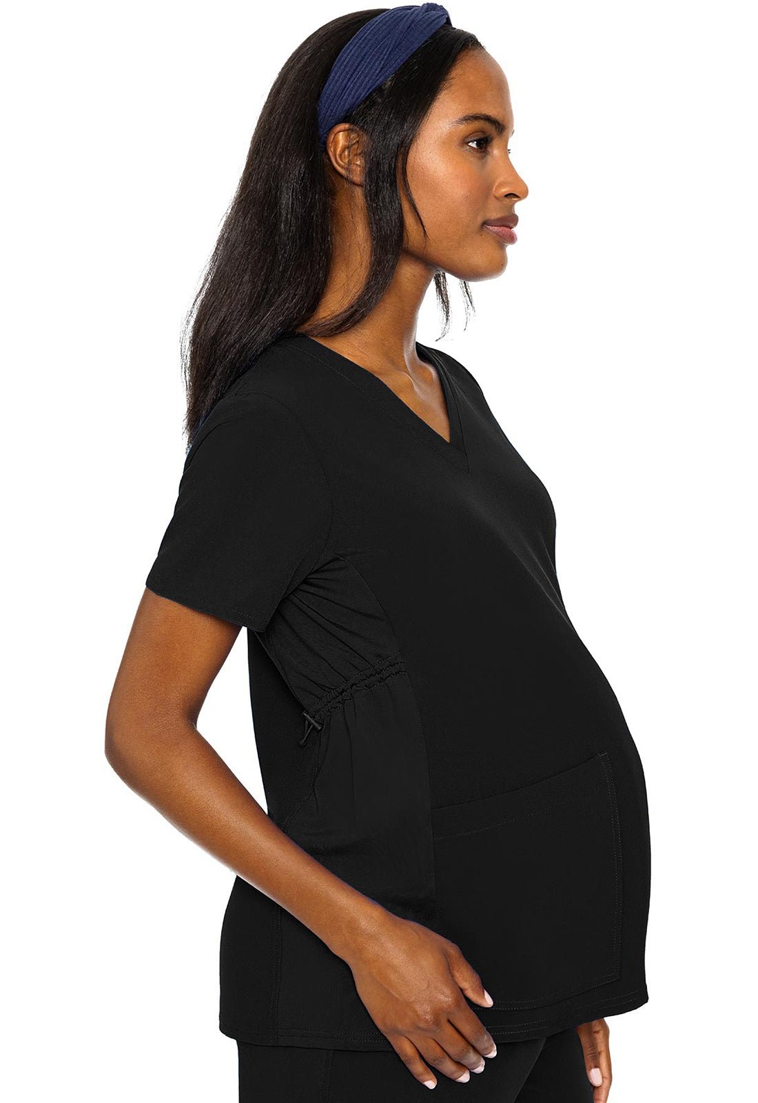 Med Couture Maternity V - Neck TopMEDCOUTUREMC628-BLACK-XS