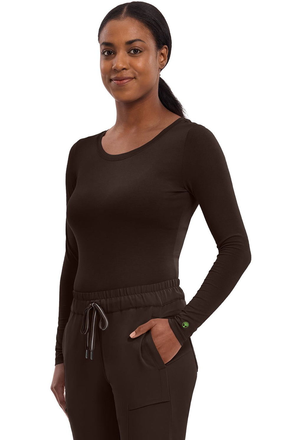 Melissa Underscrub - Longsleeve TeeHealing Hands5047-CANARY-CHOCOLATE-XXS