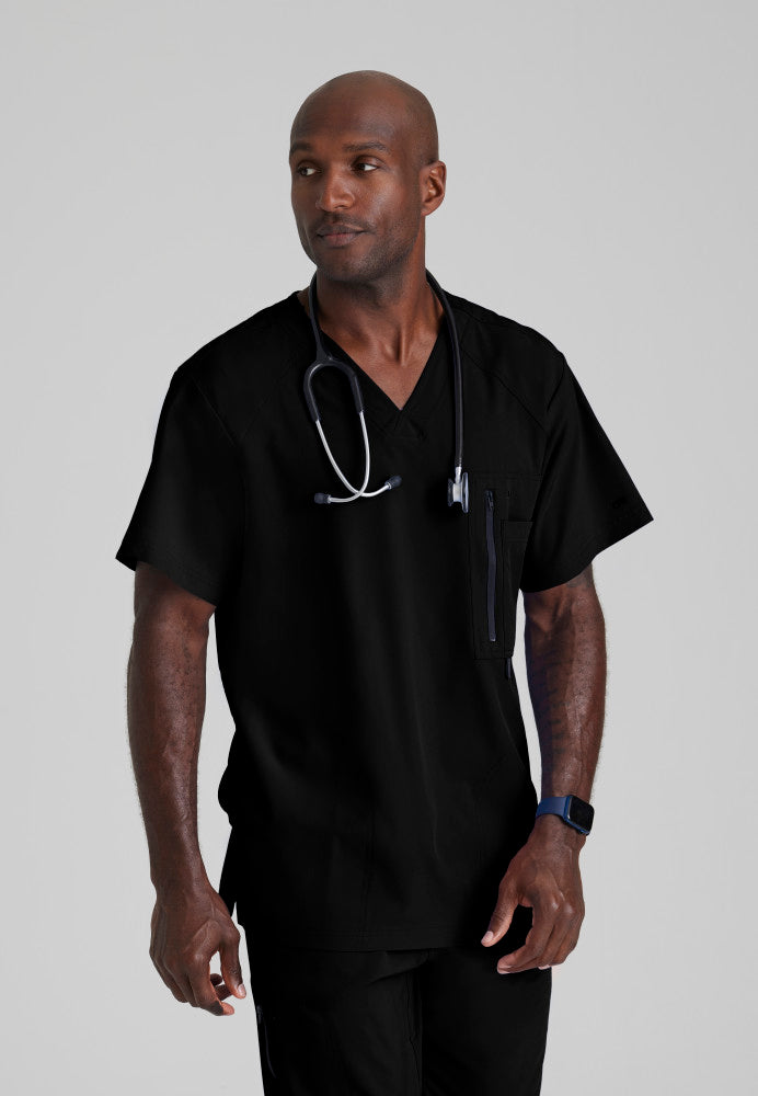 Barco One Amplify Men's Scrub Top Men's Scrub Top Barco One Black S 