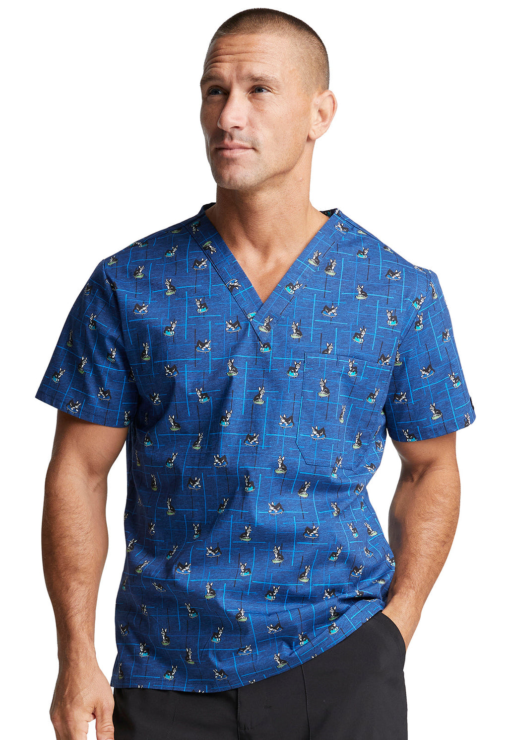 Men's Dickies Doggone Cool Scrub Top Men's Print Scrub Top Dickies Prints XS  