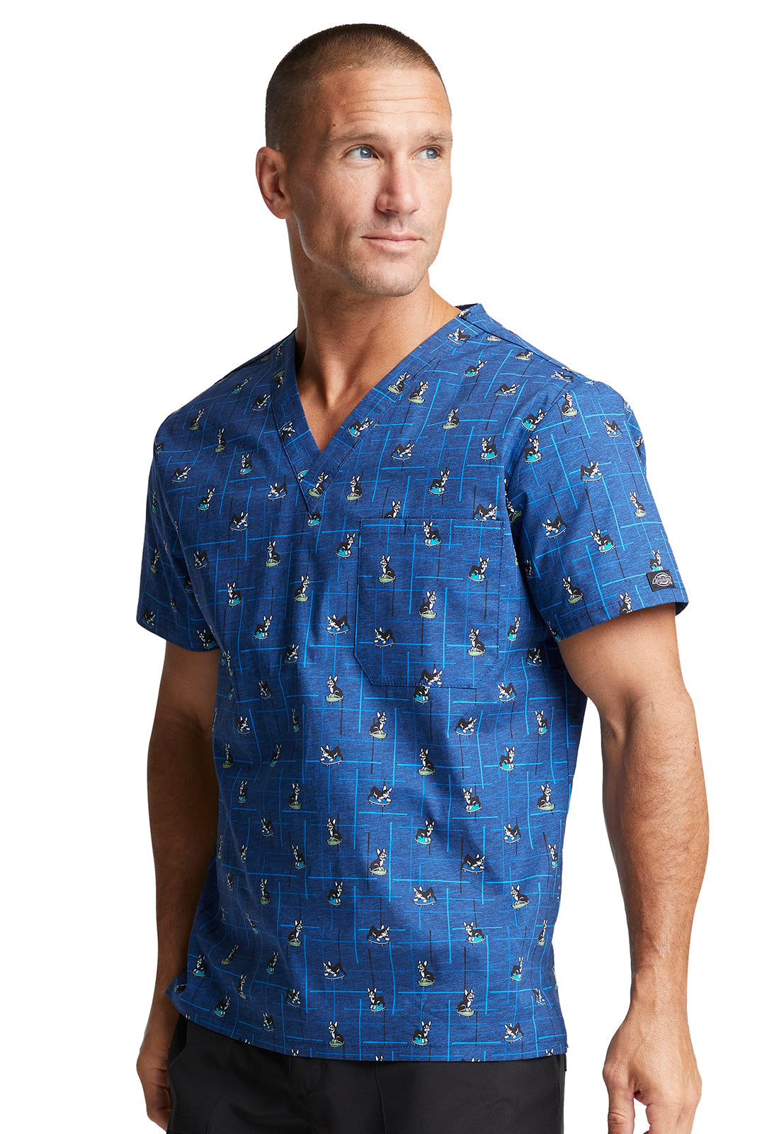 Men's Dickies Doggone Cool Scrub Top Men's Print Scrub Top Dickies Prints   