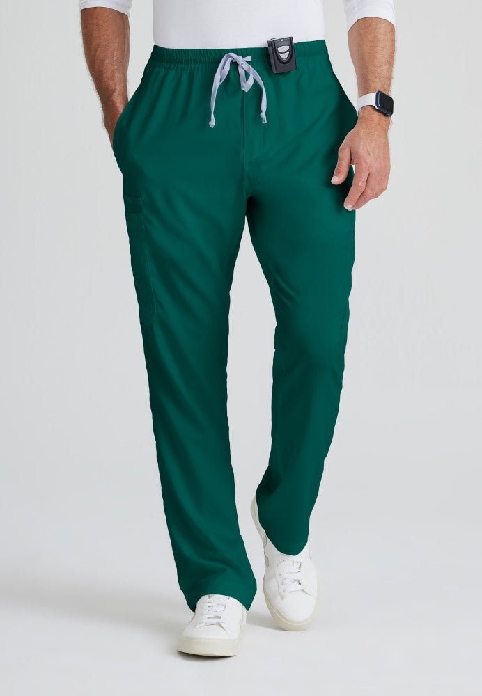 Evan 5-Pocket Zip-Fly Scrub Pant Men's Scrub Pant Grey's Anatomy Hunter Green Regular XS