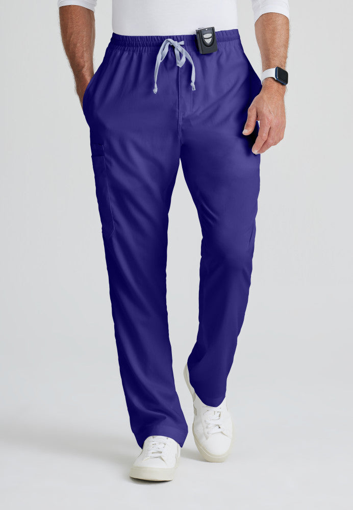Grey's Anatomy Evan Pant - 5 Pocket Men's Scrub Pant Men's Scrub Pant Grey's Anatomy Classic Purple Rain XS 