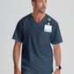 Grey's Anatomy Evan Top - V-Neck Men's Scrub Top Men's Scrub Top Grey's Anatomy Classic Steel XS 