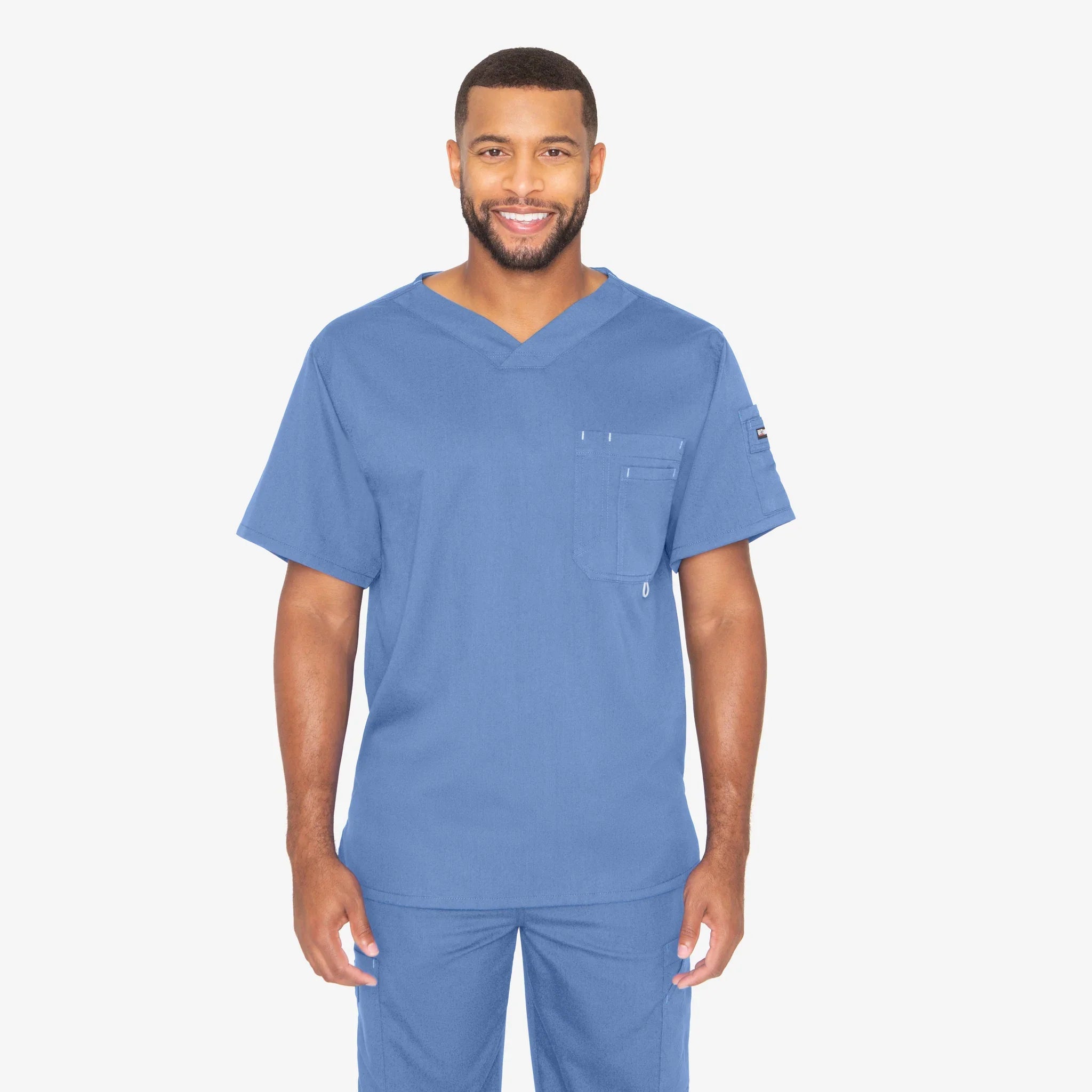 Preston Men's Scrub Top Men's Scrub Top Grey's Anatomy Classic Ceil Blue XS