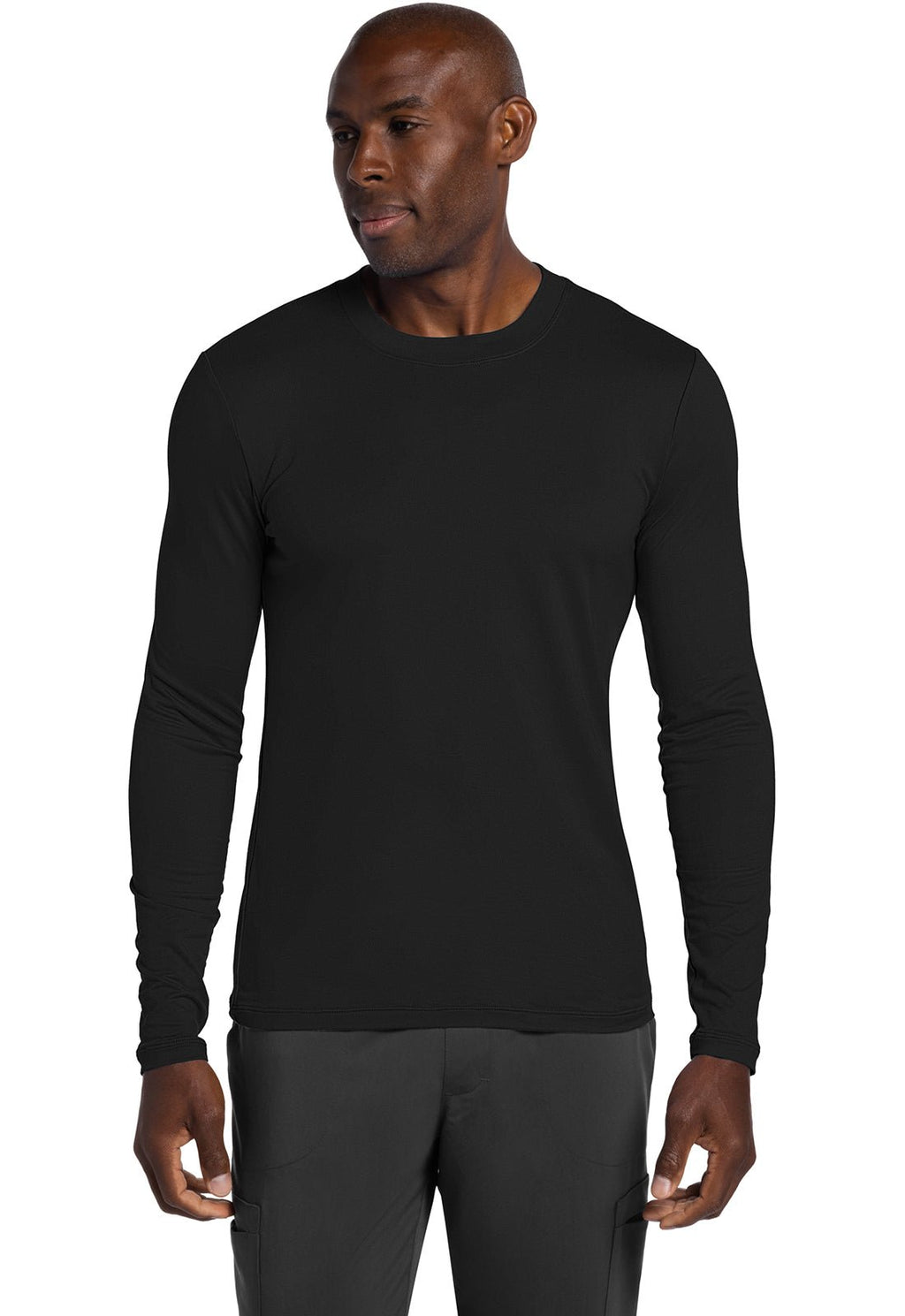 Men's Long Sleeve Underscrub Knit TeeCherokee BasicsCK807-BLACK-XS