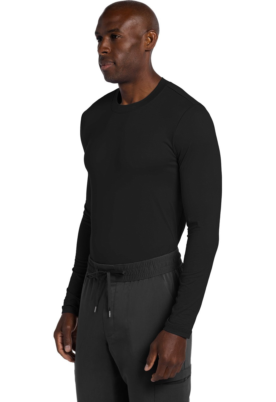 Men's Long Sleeve Underscrub Knit TeeCherokee BasicsCK807-BLACK-XS