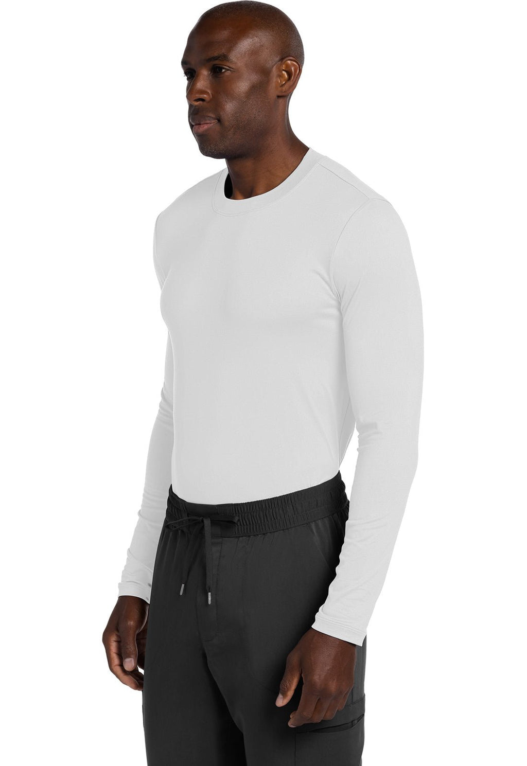 Men's Long Sleeve Underscrub Knit TeeCherokee BasicsCK807-WHITE-XS