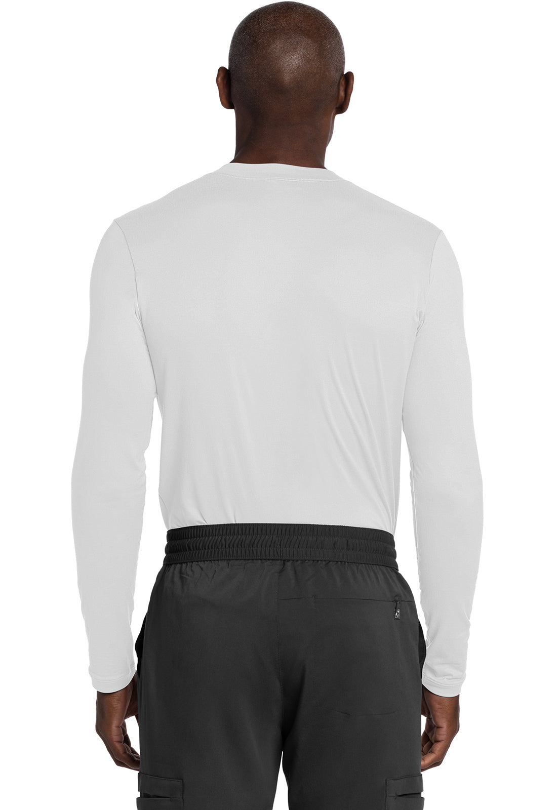 Men's Long Sleeve Underscrub Knit TeeCherokee BasicsCK807-WHITE-XS