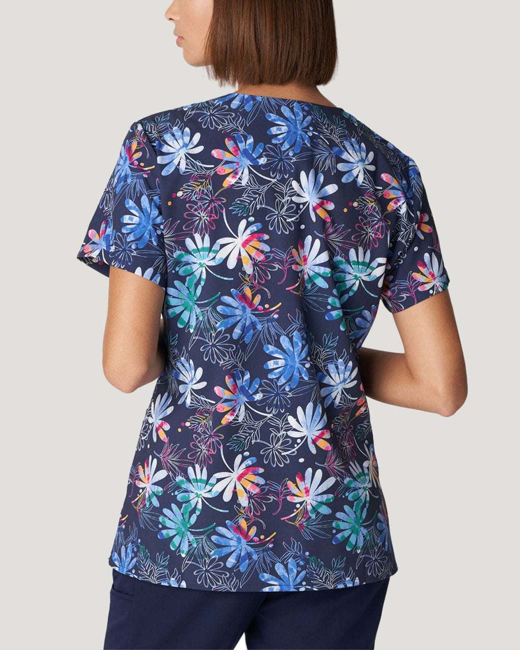 White Cross | Printed Scrub Top Women's Print Top White Cross   