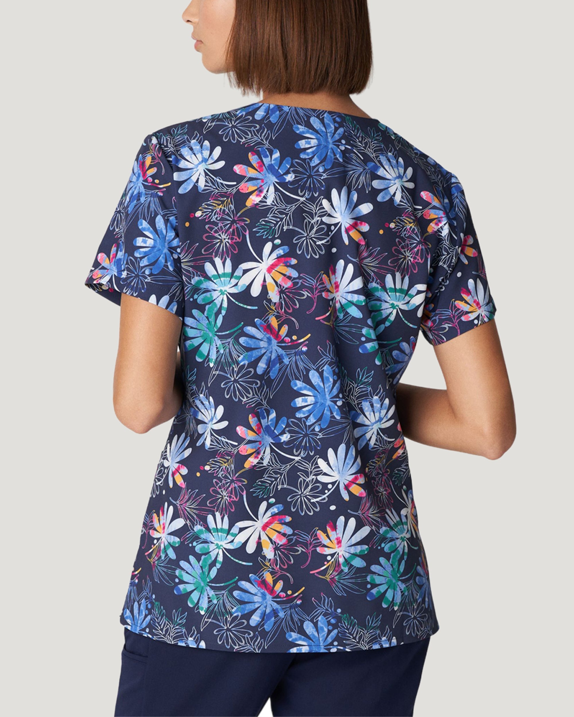 White Cross | Printed Scrub Top Women's Print Top White Cross   