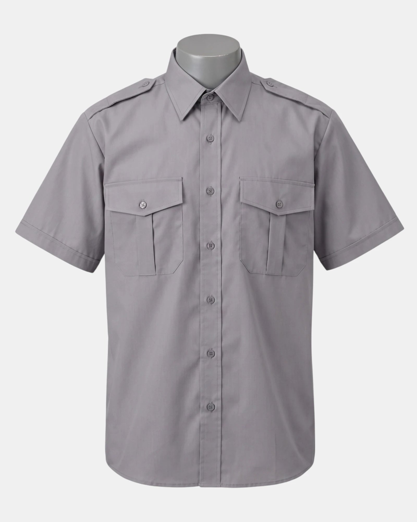 MS508 OPUS Short Sleeve Military Shirt with Shoulder Epaulettes in Grey colour.