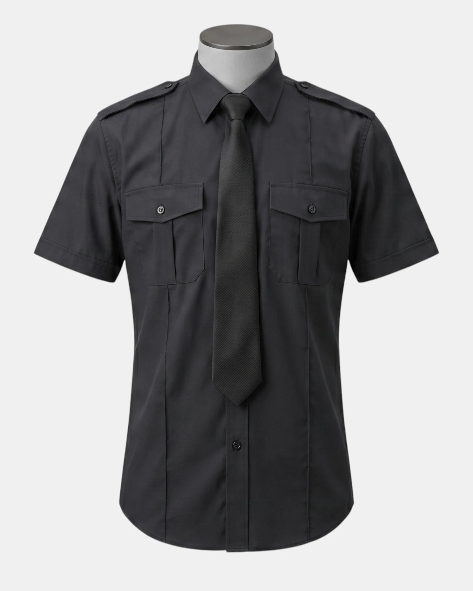 MS508 Short Sleeve Military Shirt with Shoulder Epaulettes in LAPD Navy colour.