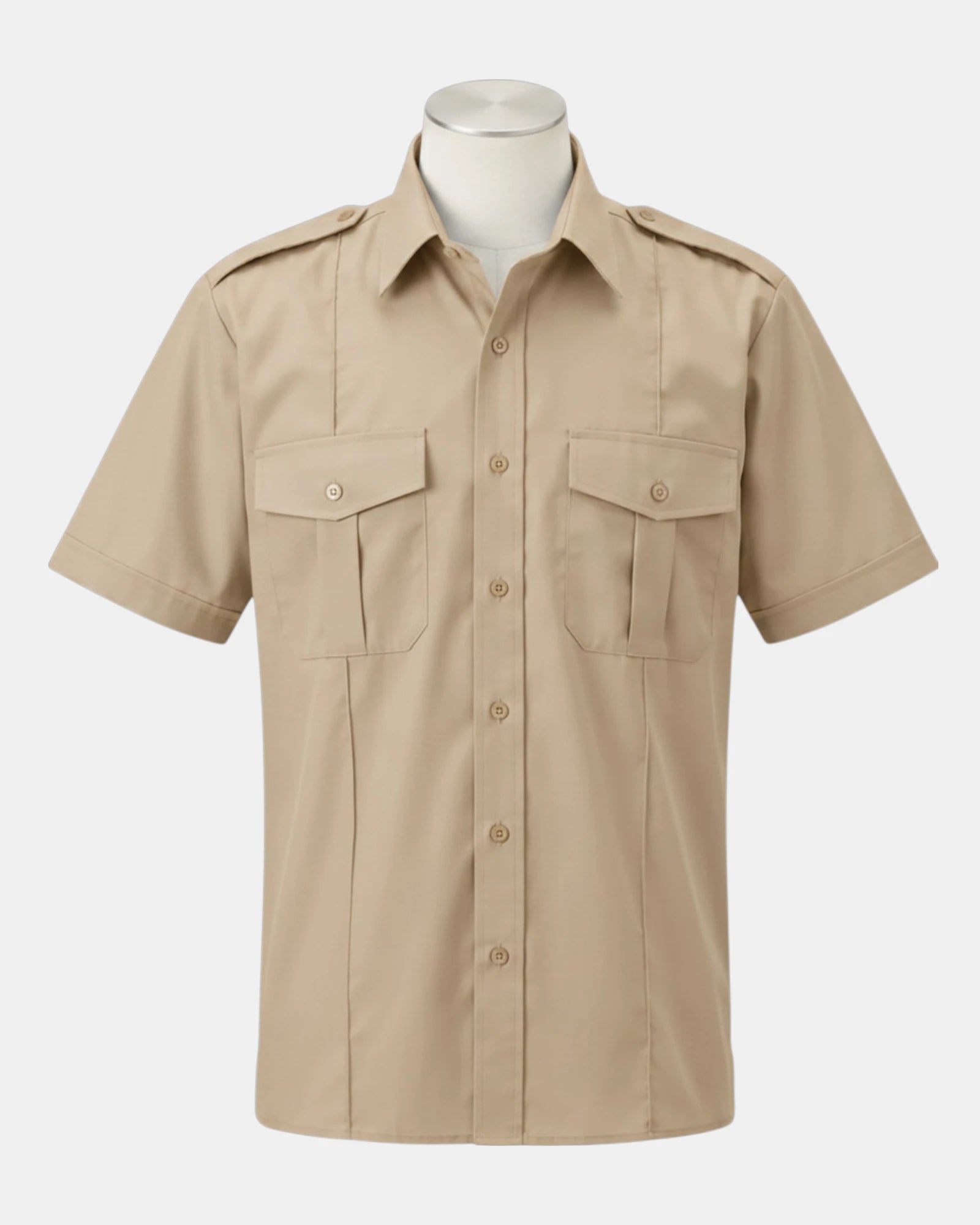 MS508 OPUS Short Sleeve Military Shirt with Shoulder Epaulettes in Tan colour.