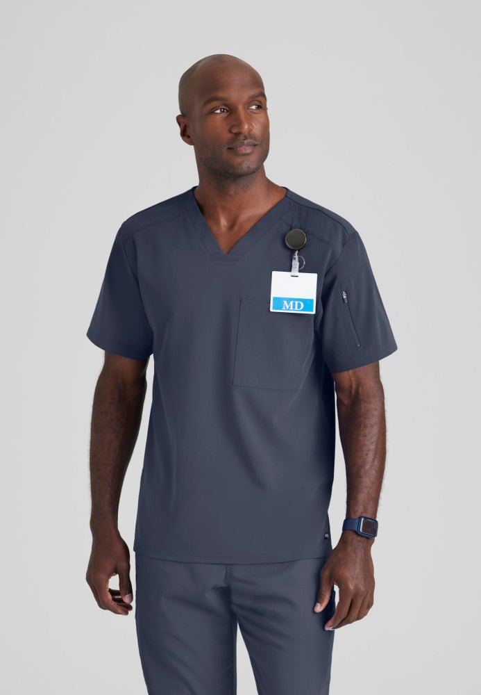 Murphy Scrub TopGrey's Anatomy Spandex StretchGRST079-STEEL-XS