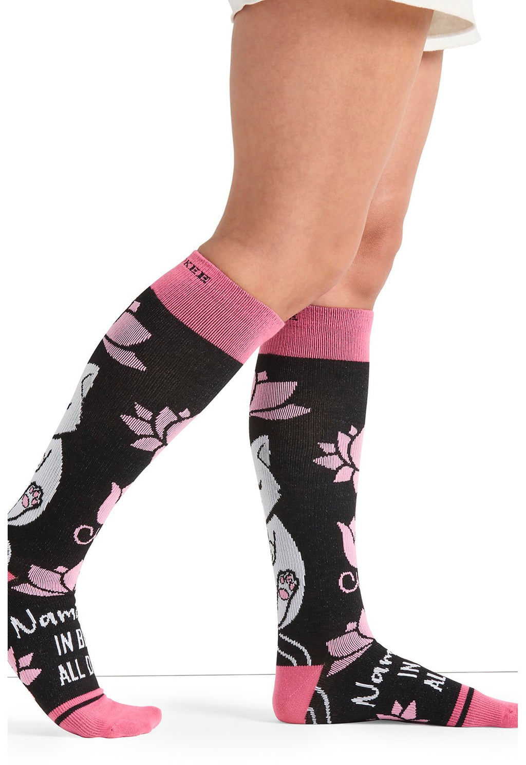 Namastay Compression SocksCherokee LegwearPRINTSUPPORT-NAMAD