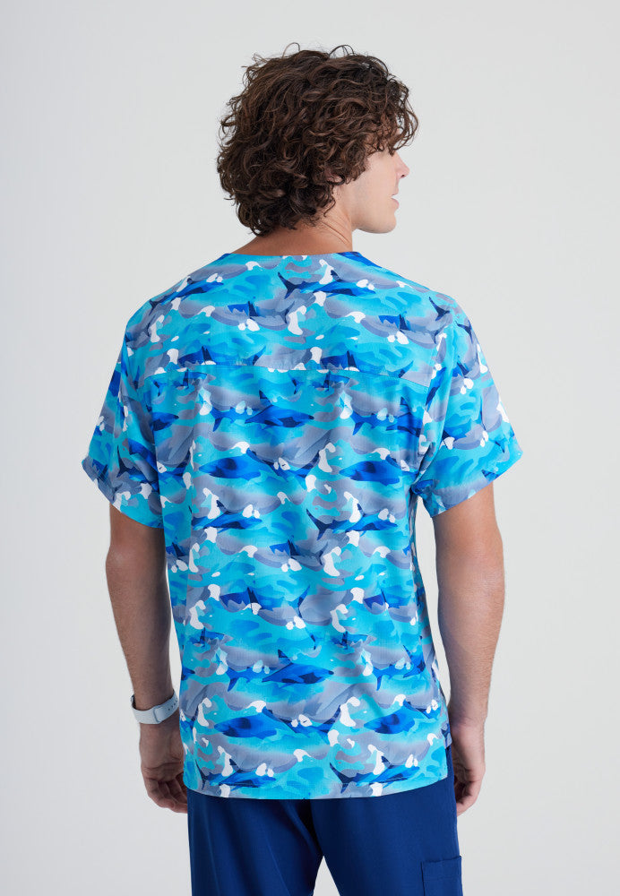 Skechers - Men's Wild Tide Scrub Top Men's Print Scrub Top Skechers by Barco