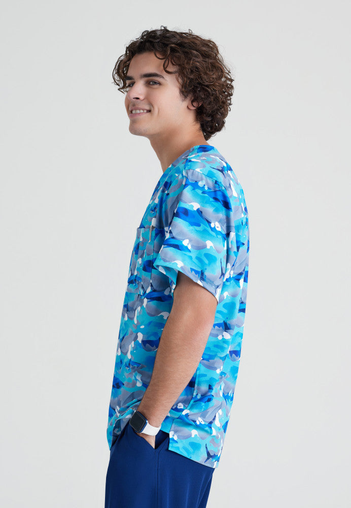 Skechers - Men's Wild Tide Scrub Top Men's Print Scrub Top Skechers by Barco