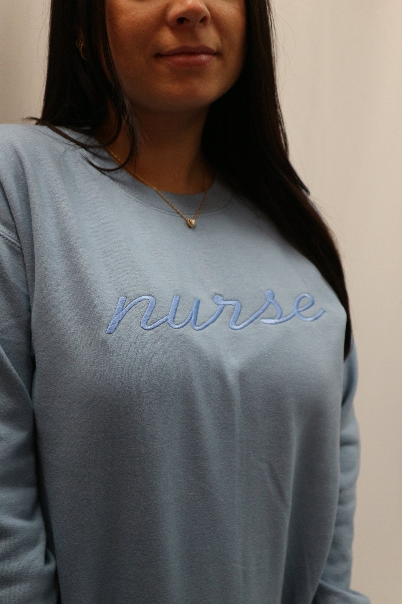NURSE Cursive Crewneck SweatshirtLasalle Uniform