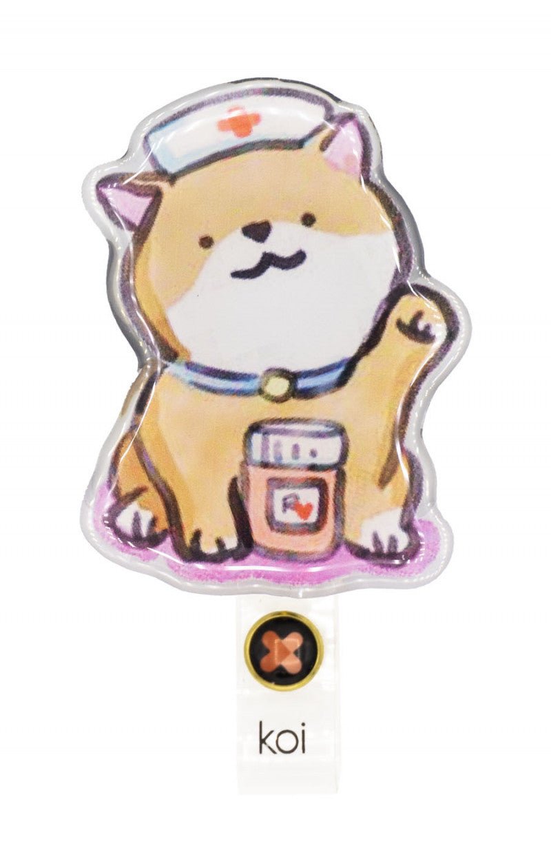Nurse Shiba - Retractable ID Badge HolderkoiA109A-NSB