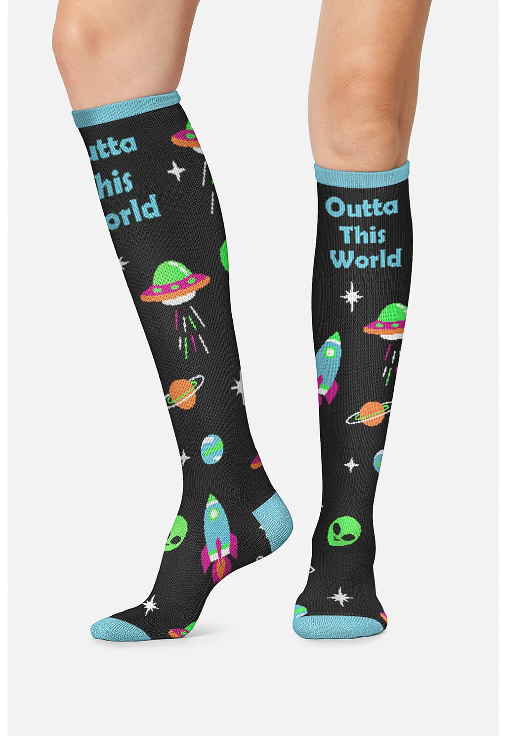 Outta This World Compression SocksCherokee LegwearPRINTSUPPORT-OUTTW