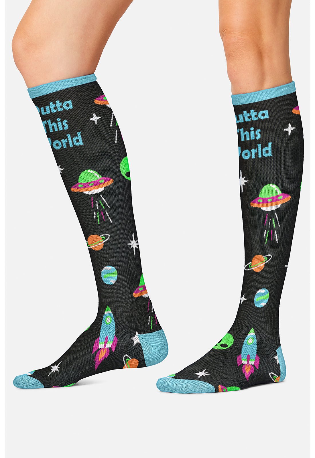 Outta This World Compression SocksCherokee LegwearPRINTSUPPORT-OUTTW