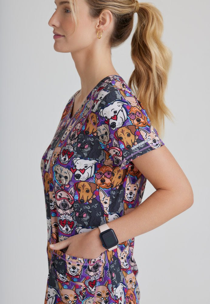 Part of the Family V - Neck Animal Print Scrub TopSkechers by Barco