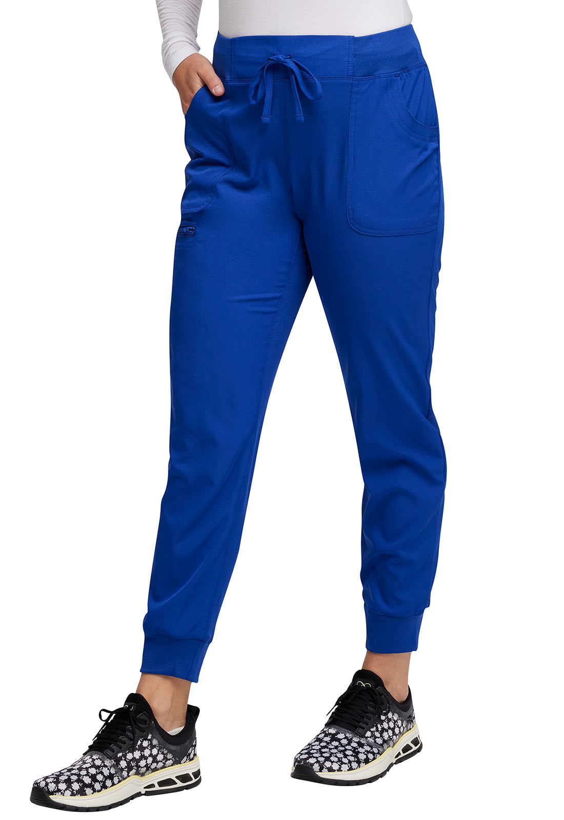 Petite HeartSoul Pant - Drawstring Scrub Jogger - Galaxy Blue Women's Petite Scrub Jogger HeartSoul Galaxy XXS 