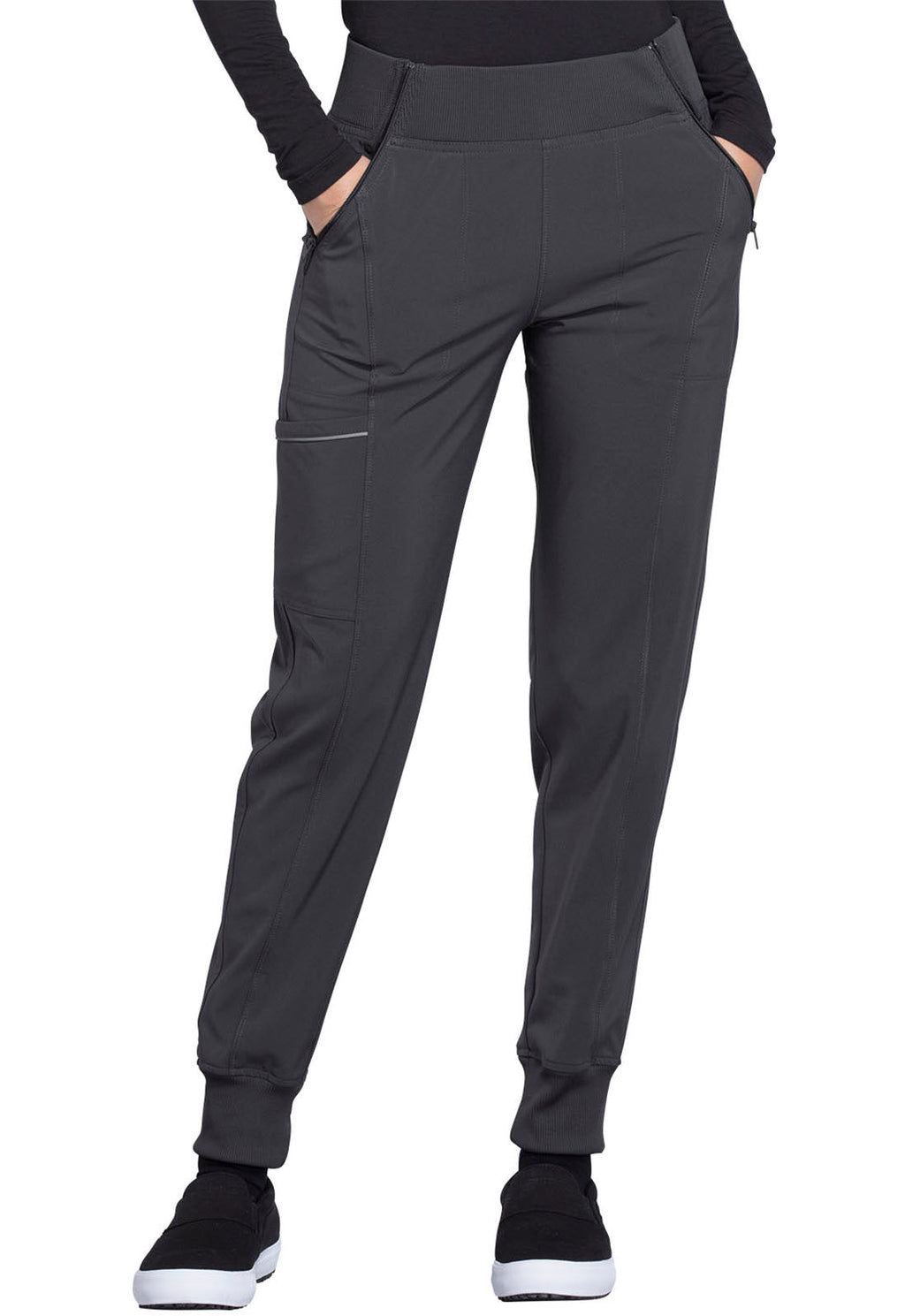 Petite Infinity Mid Rise Zipper Scrub JoggerCherokee Infinity