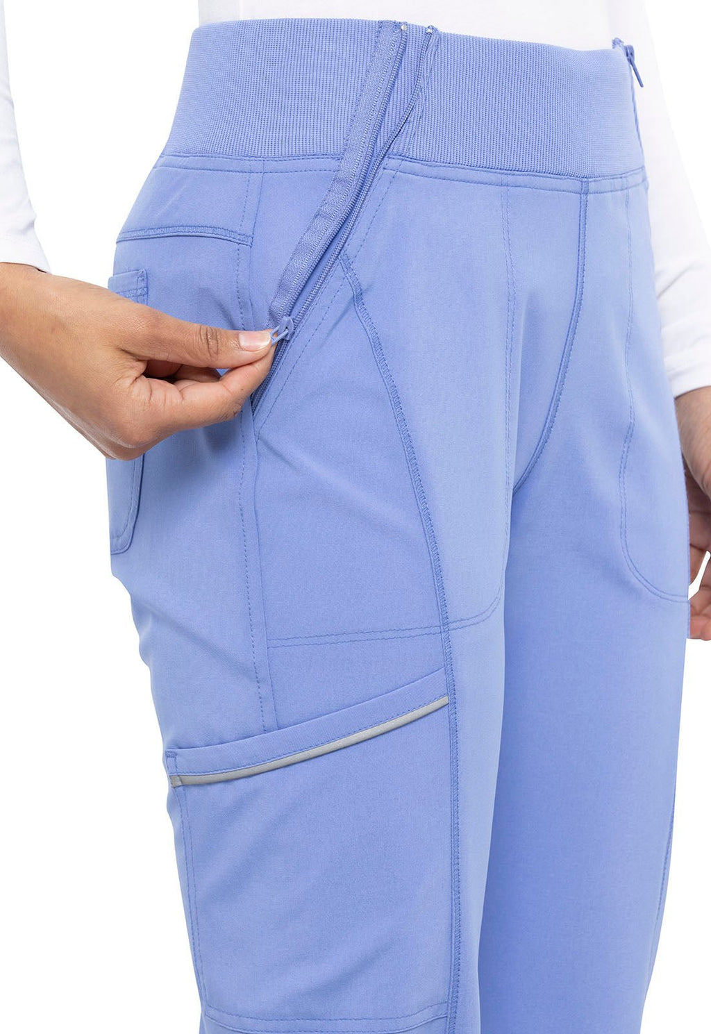 Petite Infinity Mid Rise Zipper Scrub JoggerCherokee InfinityCK110AP-CEIL-XXS