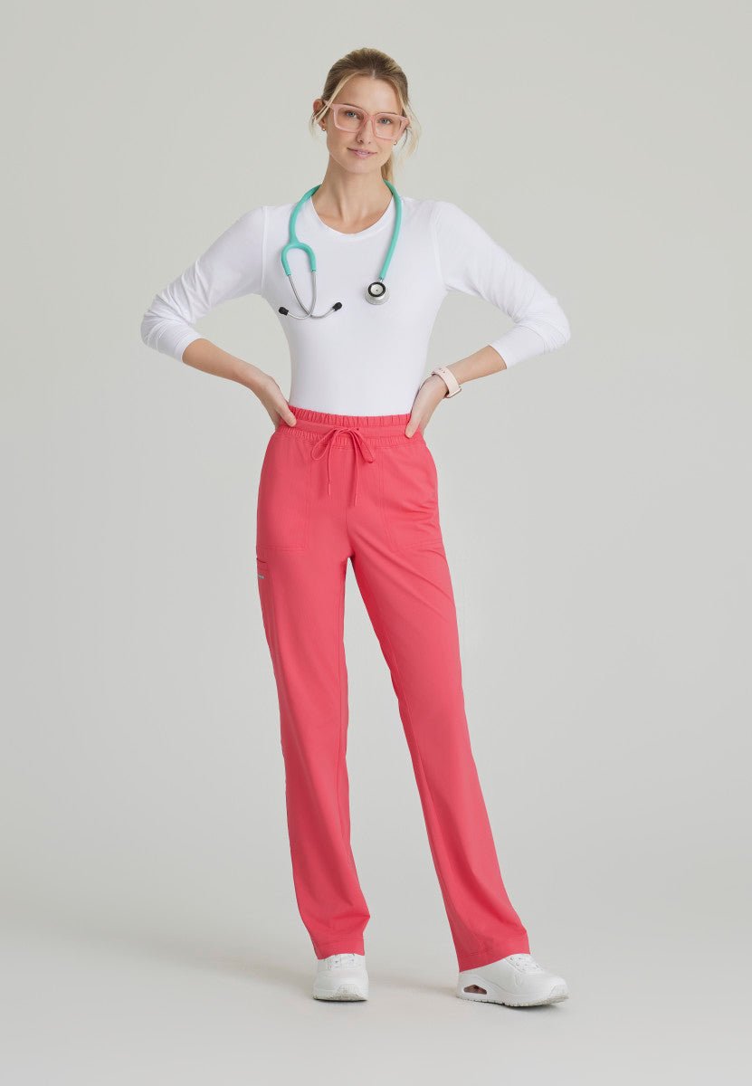 Petite Reach Slim And Straight Scrub PantSkechers Slip - insSKP668P-PUNCHPINK-XXS