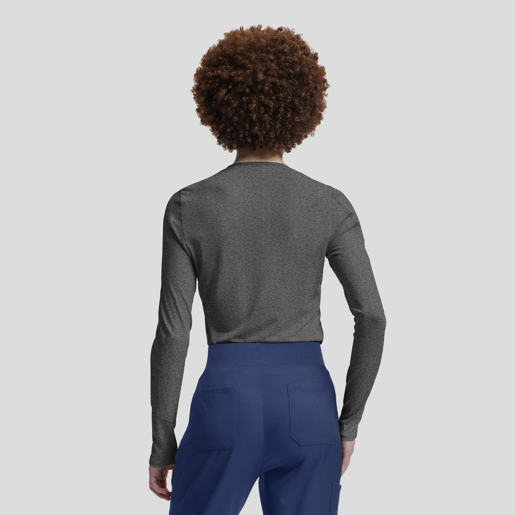 1-Pocket Long-Sleeve Underscrub Tee – Comfortable Layering Top Women's Underscrub White Cross Vibe