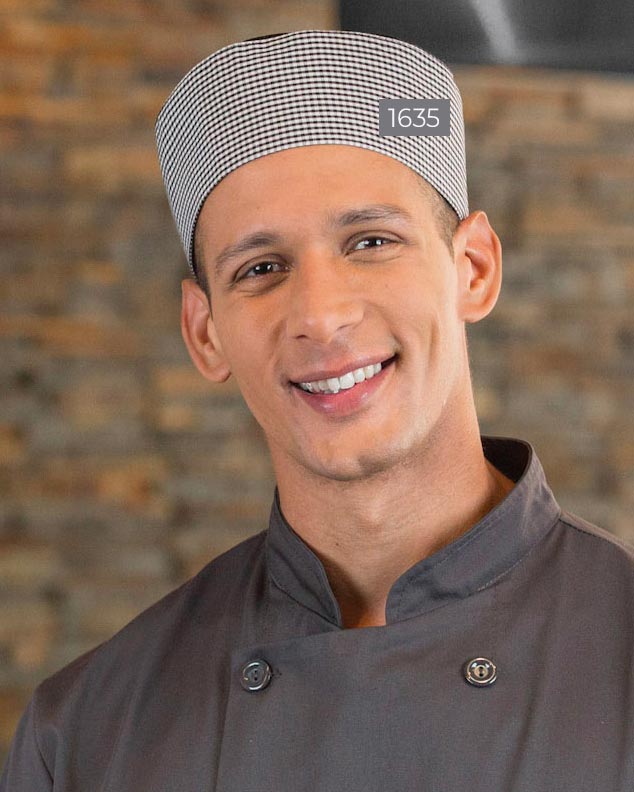 Pill Box Cap with Mesh TopPremium Uniforms1635-CHECK