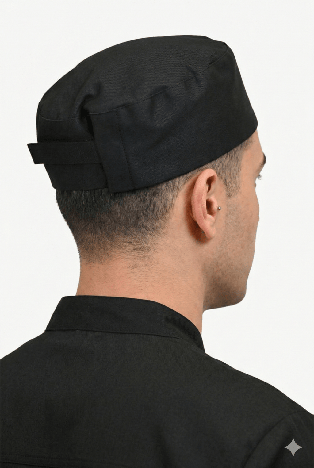 Pillbox Chef Hat – Adjustable Solid TopMobbCF450-BLACK