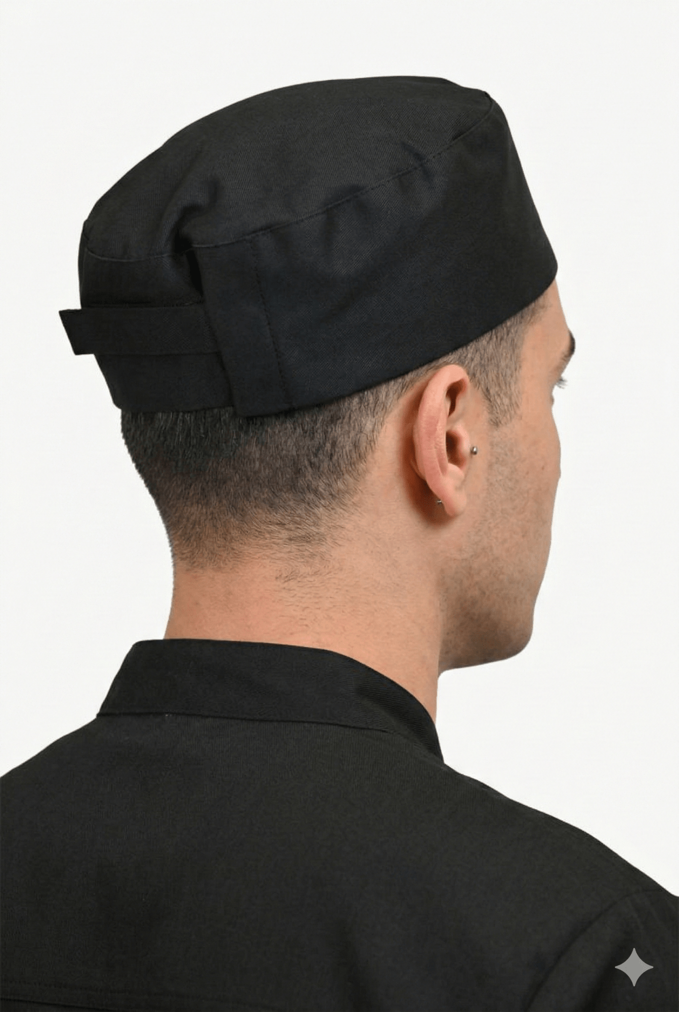 Pillbox Chef Hat – Adjustable Solid TopMobbCF450-BLACK