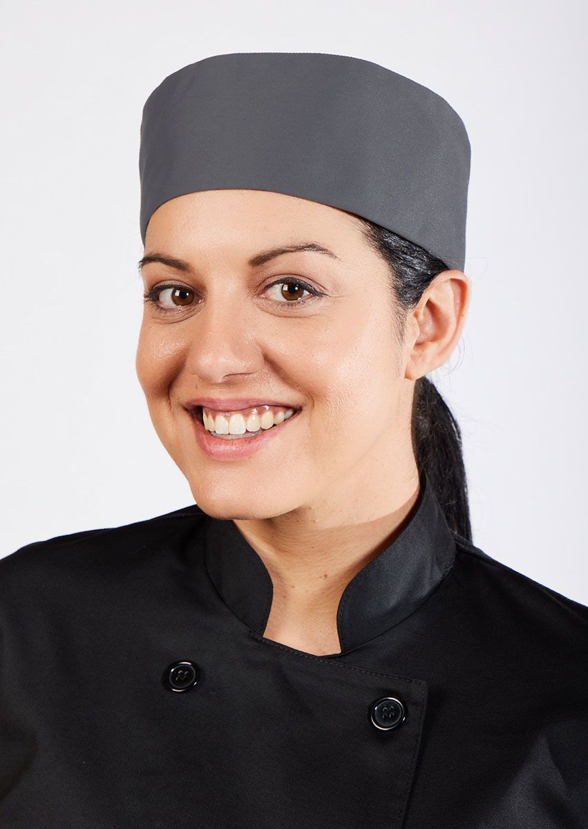 Pillbox Chef Hat – Adjustable Solid TopMobbCF450-CHARCOAL
