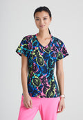 Pineapple Pop V - Neck Print Scrub TopSkechers by BarcoSKT174-PPOP-XXS