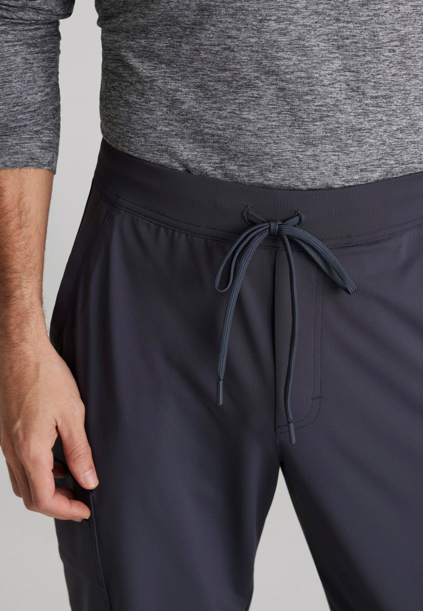 Rebound Men's 4 - Pocket Slim Straight Scrub PantSkechers Slip - insSKP659-PEWTER-XS