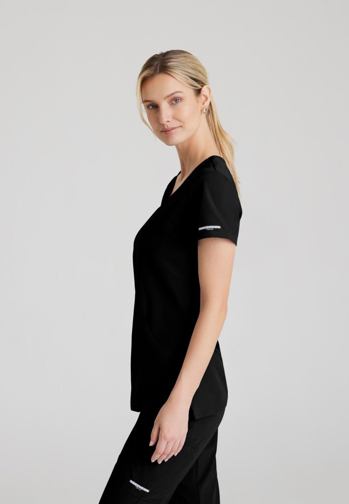 Reliance Crossover Scrub TopSkechers by BarcoSK102-BLACK-XXS