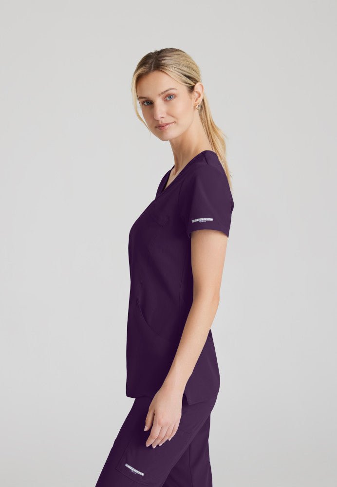 Reliance Crossover Scrub TopSkechers by BarcoSK102-EGGPLANT-XXS