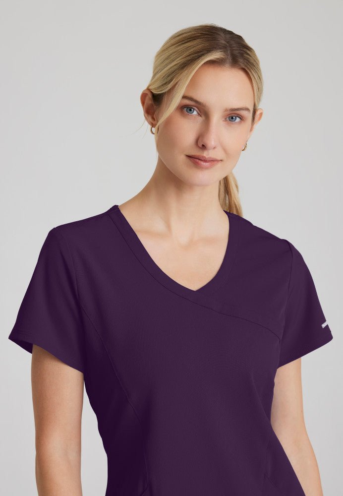 Reliance Crossover Scrub TopSkechers by BarcoSK102-EGGPLANT-XXS