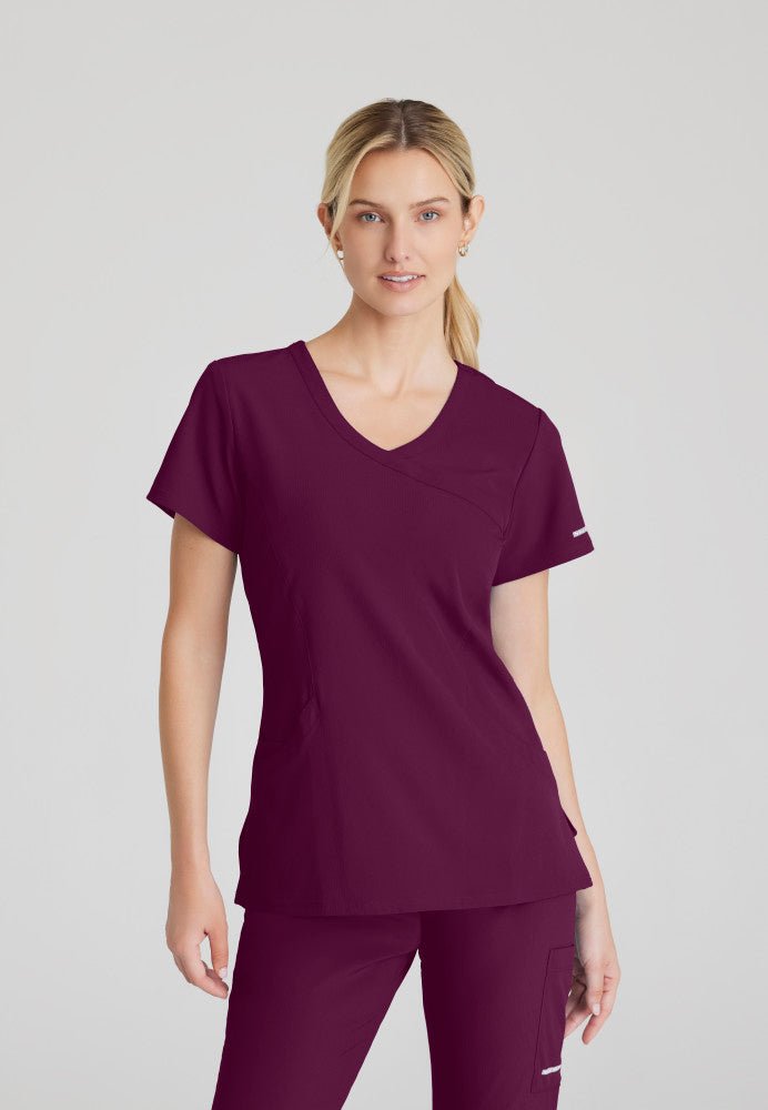 Reliance Crossover Scrub TopSkechers by BarcoSK102-WINE-XXS