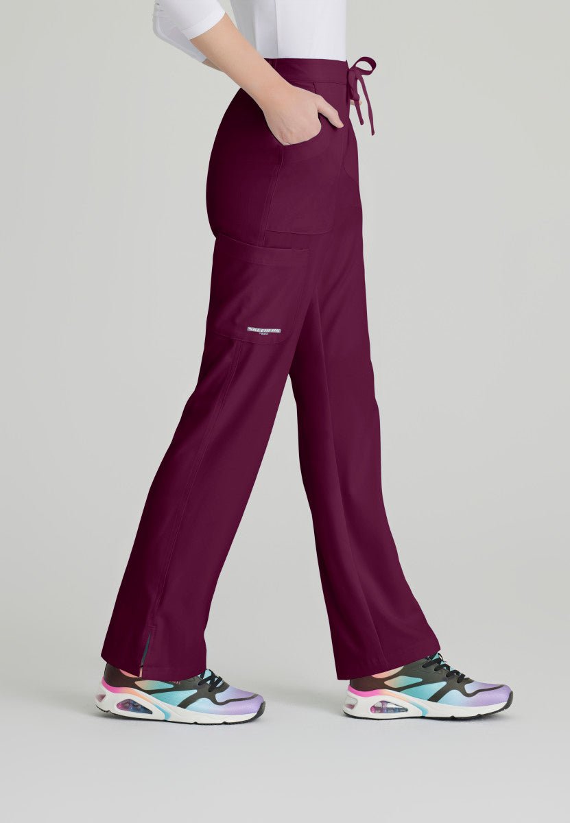 Reliance Mid - Rise Scrub PantSkechers by BarcoSK201-WINE-XXS
