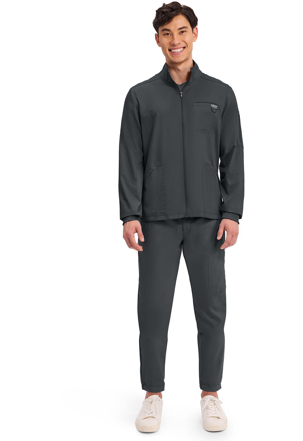 Revolution Men’s Zip Front Scrub Jacket – 5 PocketsCherokee WorkwearWW320-PEWTER-XS