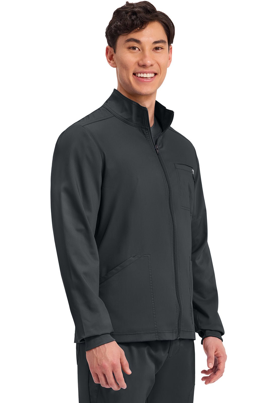 Revolution Men’s Zip Front Scrub Jacket – 5 PocketsCherokee WorkwearWW320-PEWTER-XS
