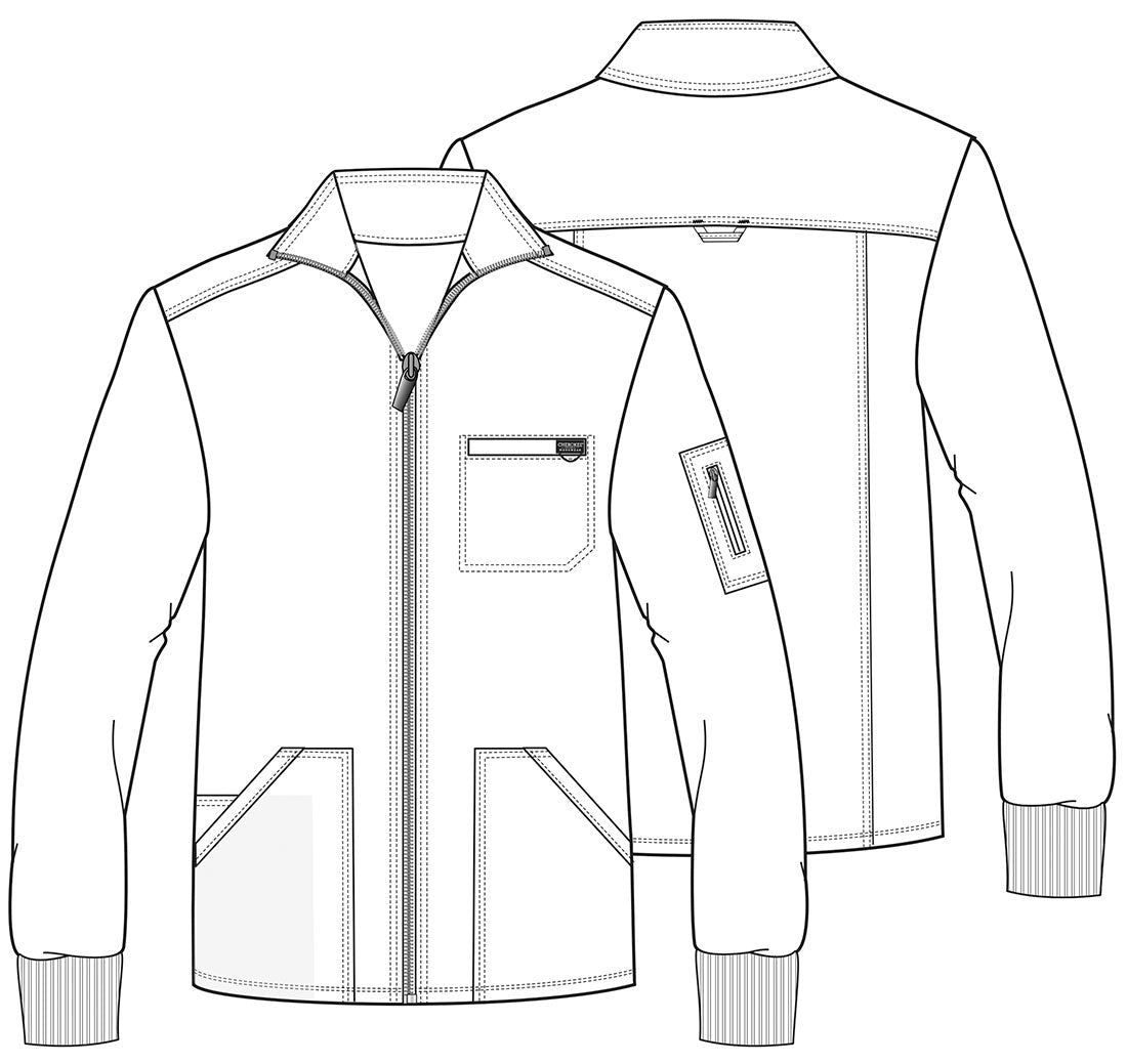 Revolution Men’s Zip Front Scrub Jacket – 5 PocketsCherokee WorkwearWW320-PEWTER-XS