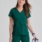 Grey's Anatomy - Riley Scrub Top Women's Scrub Top Grey's Anatomy Classic Hunter Green XXS 