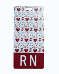 Crimson Heart & Bandage RN Badge Buddy