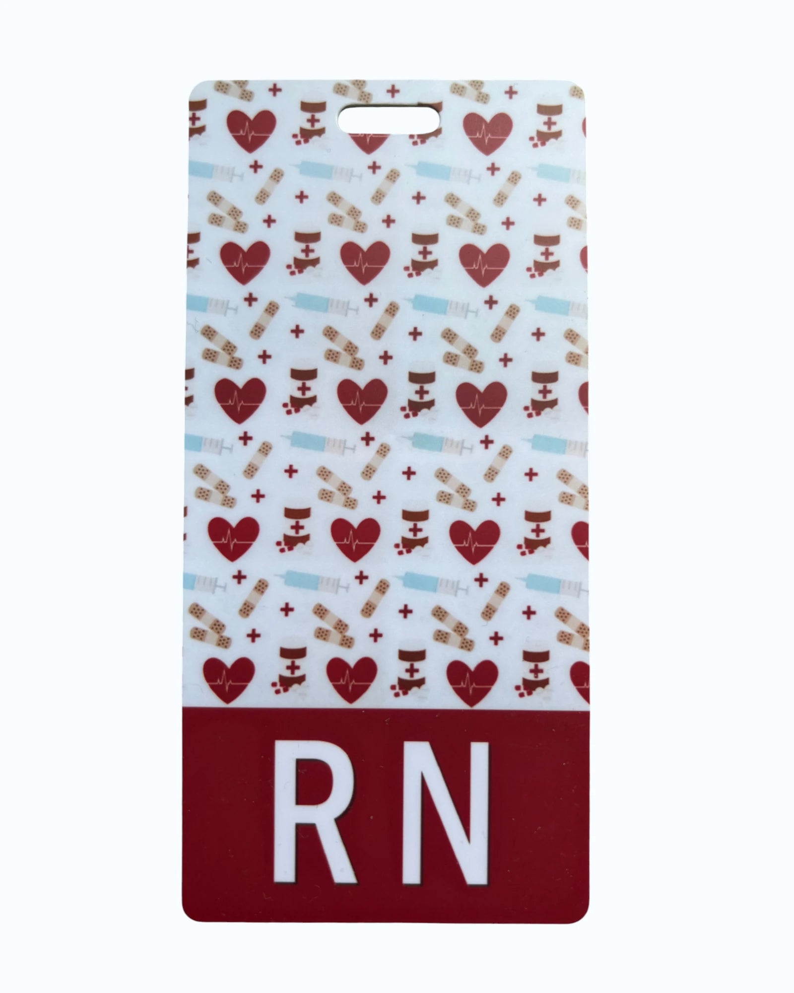 Crimson Heart & Bandage RN Badge Buddy