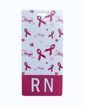 Pink Ribbon Breast Cancer Awareness RN Badge Buddy